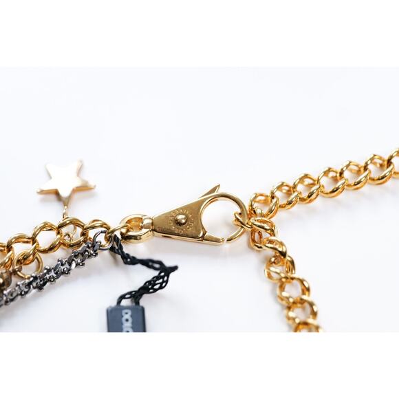 Dolce & Gabbana Vintage Gold Unique Flower Charm Leather Belt main image 5